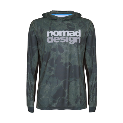 Picture of Hooded Tech Fishing Shirt Forest Camo