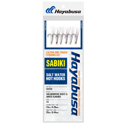 Hayabusa Holographic Sheet & White Flasher Sabiki Picture of Hayabusa Holographic Sheet & White Flasher Sabiki