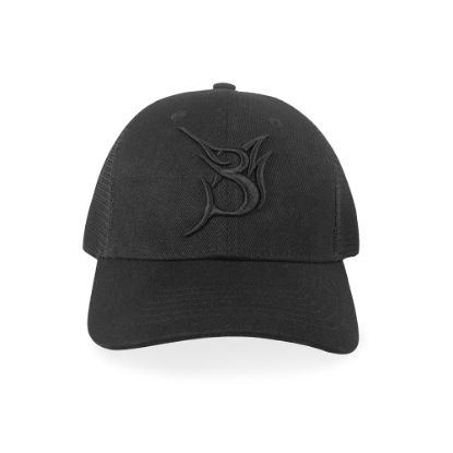 Picture of Bob Marlin Baseball Hat Black on Black