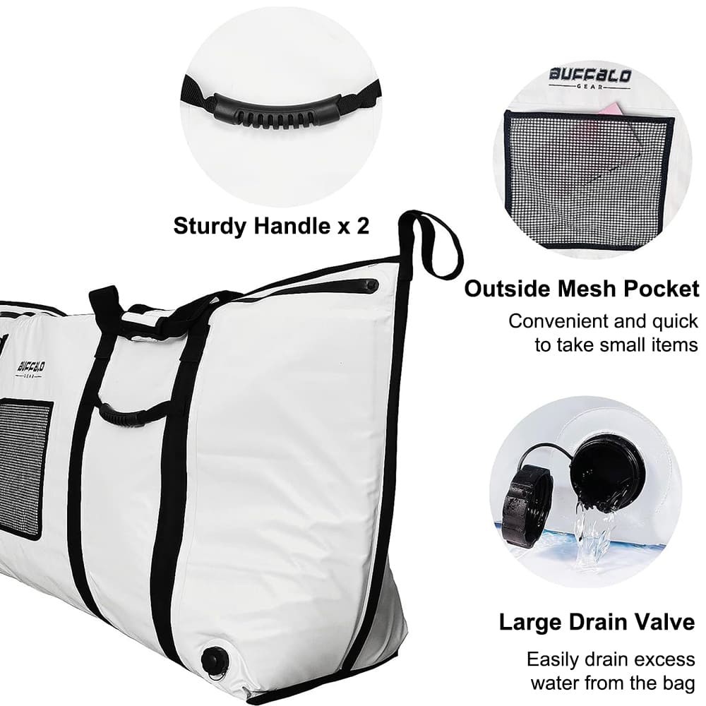 Picture of Buffalo Gear Insulated Waterproof Fish Cooler Kill Bag 150x30x50cm (Size: M)