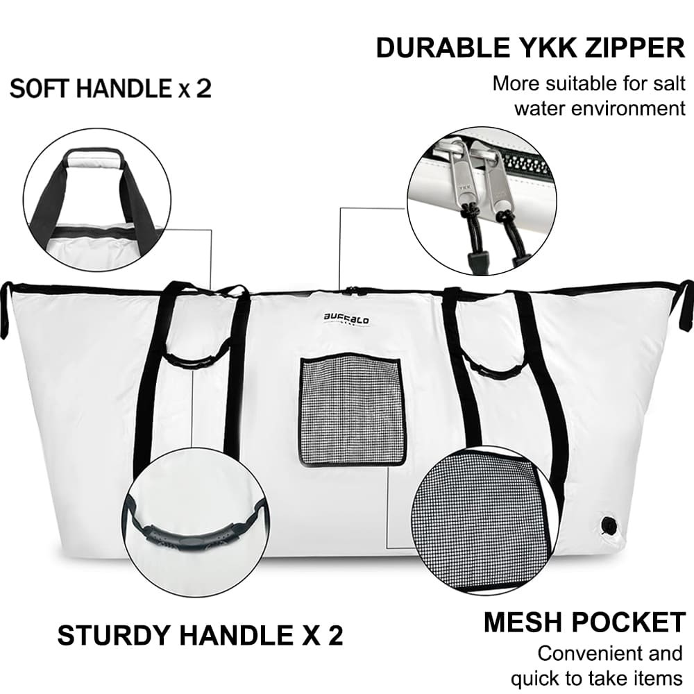 Picture of Buffalo Gear Insulated Waterproof Fish Cooler Kill Bag 230x50x70cm (Size: XXL)
